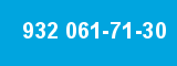 932 061-71-30 932 061-71-30